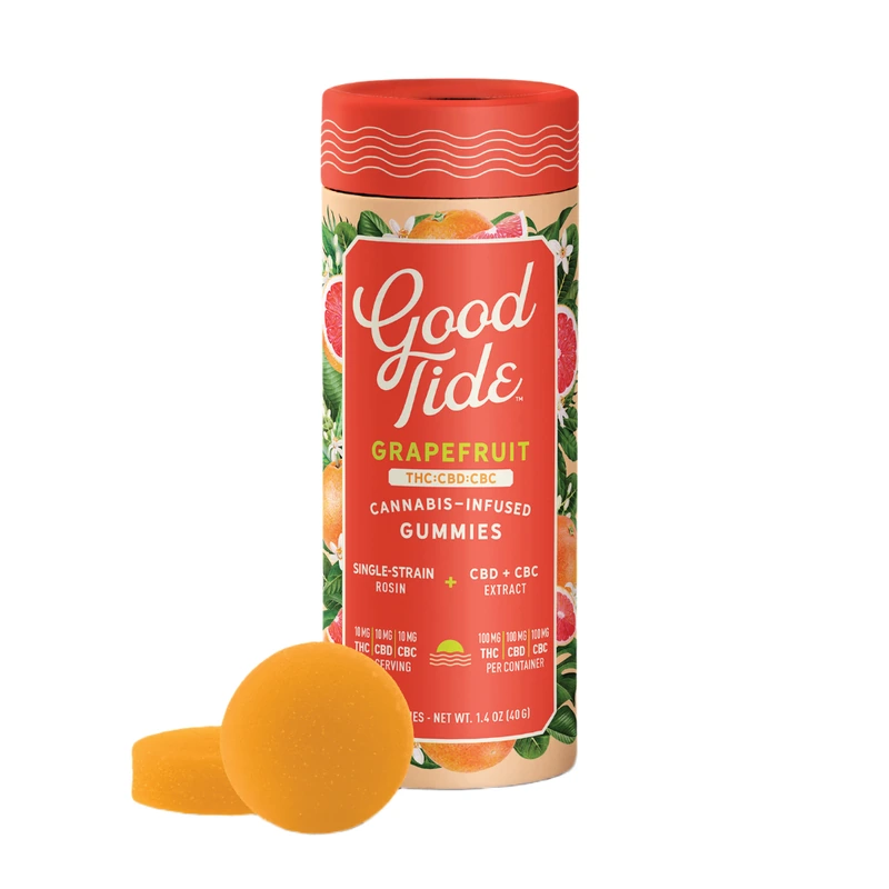 Grapefruit Rosin Gummy 1:1:1 THC:CBD:CBC 10 Pack 100MG