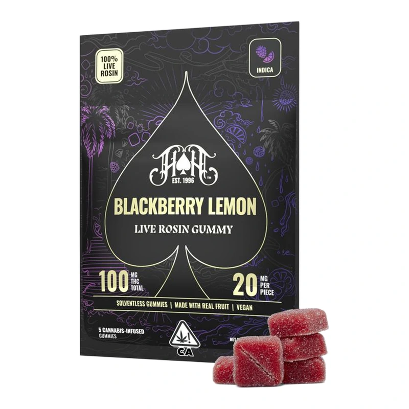 Blackberry Lemon Rosin Gummy 5 Pack 100MG