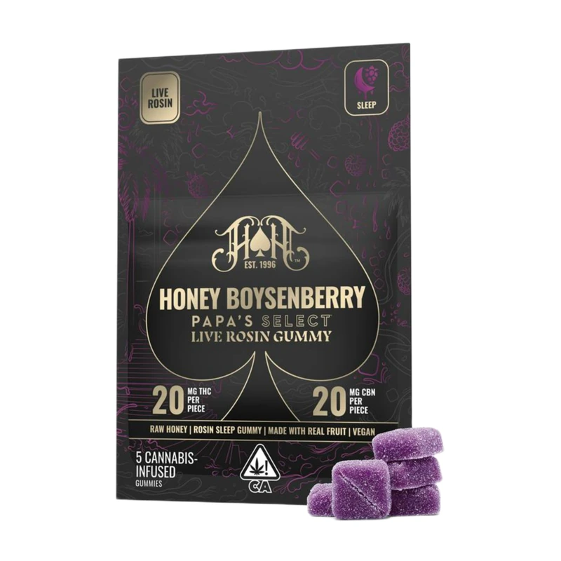 Honey Boysenberry Rosin Gummy 1:1 THC:CBN 5 Pack 100MG